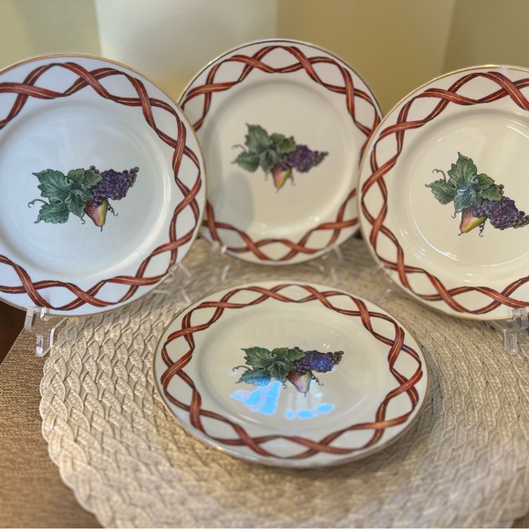 Holiday Harvest Salad Plate by Royal Limited, Japan, Set of 4, Holiday Table, - Picture 5 of 14